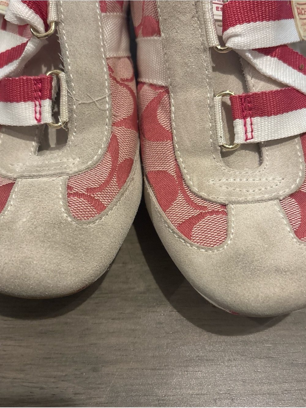 Coach Pink Signature Logo Slip-On Sneakers - Picture 3 of 6